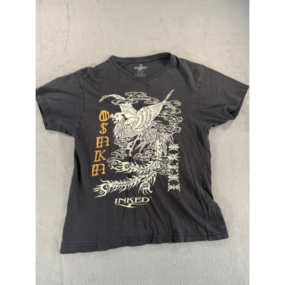 BLACK LINKED BRAND GRAPHIC T-SHIRT SIZE S
